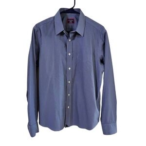 UNTUCKit Shirt Mens Size Medium Blue Check Wrinkle Free Casual Business Casual